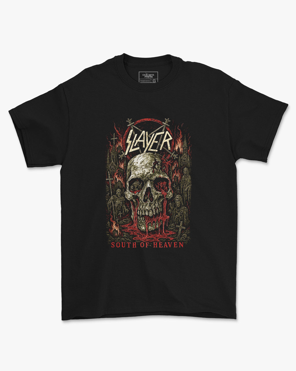Camiseta Preta Slayer South of Heaven