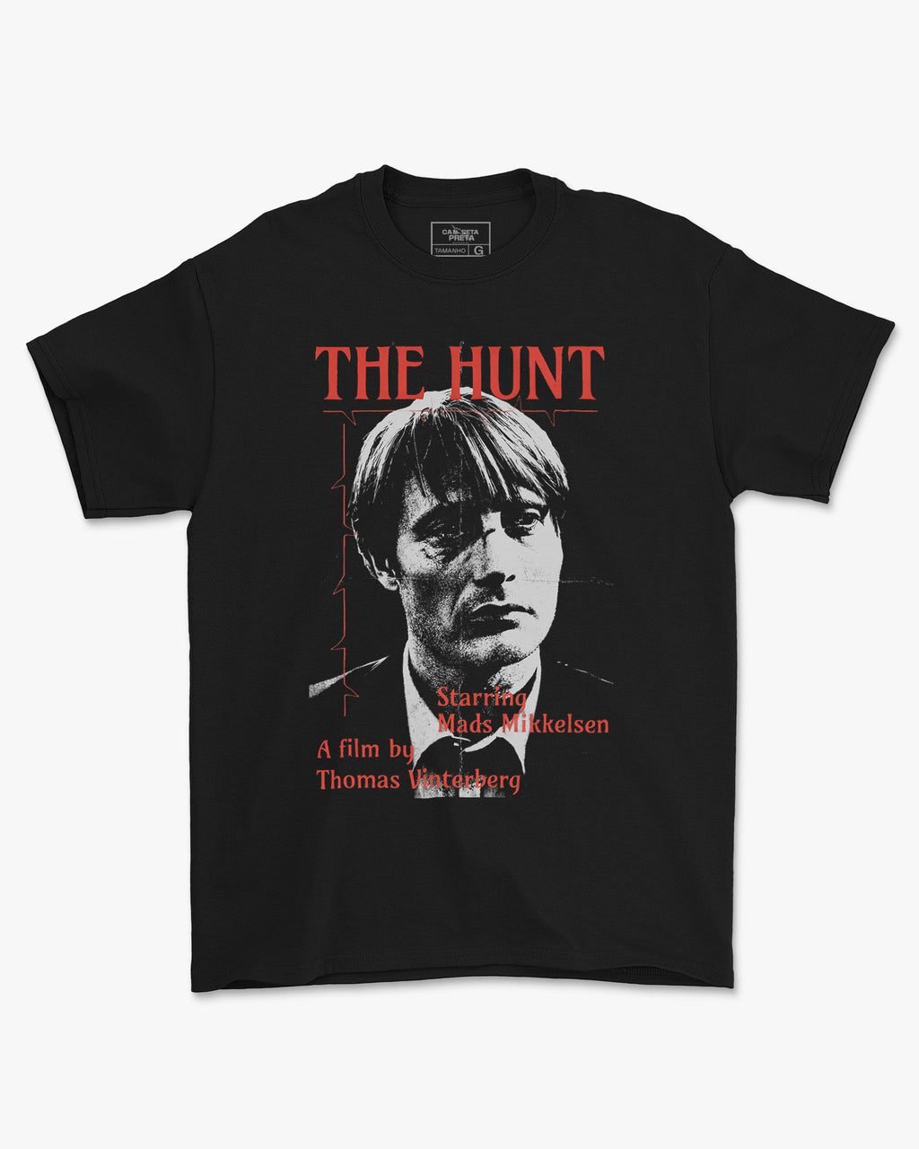 Camiseta The Hunt Mads Mikkelsen Preta Unissex