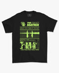 Camiseta Preta Matrix Estampa Inspirada no Clássico de 1999 Unissex