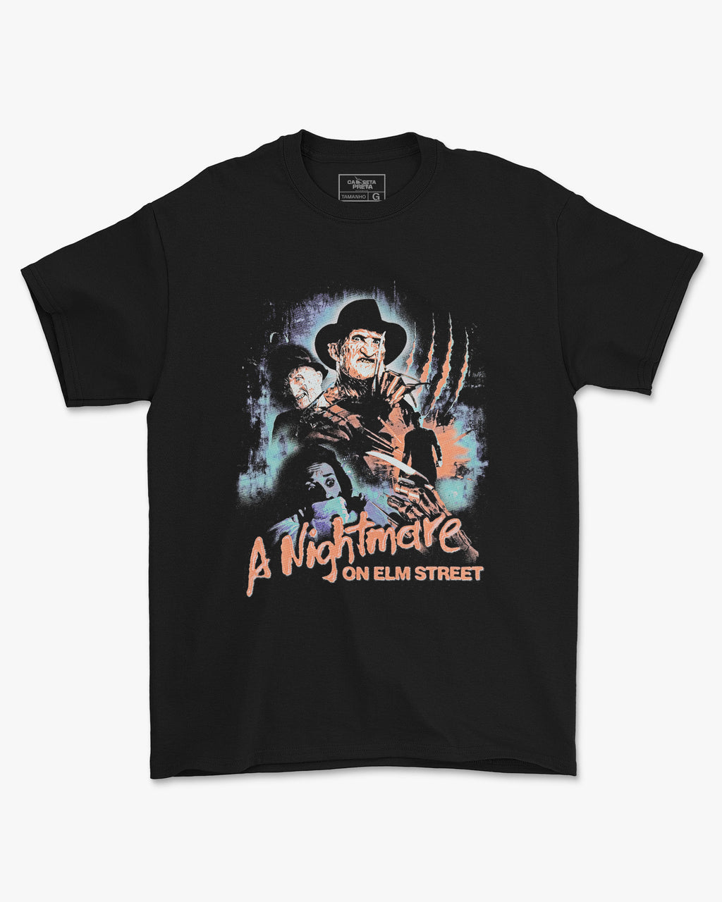 Camiseta Preta A Nightmare on Elm Street Unissex