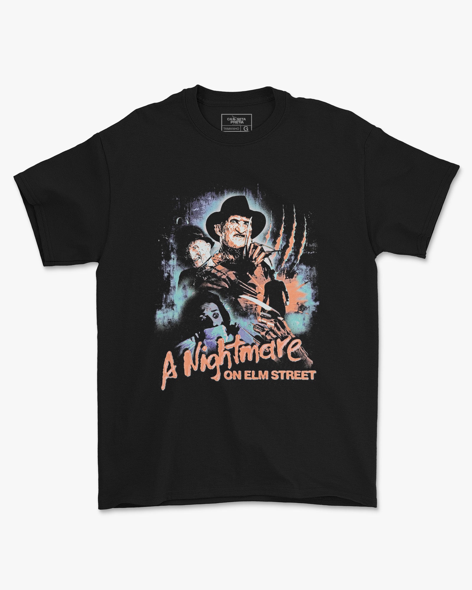 Camiseta Preta A Nightmare on Elm Street Unissex