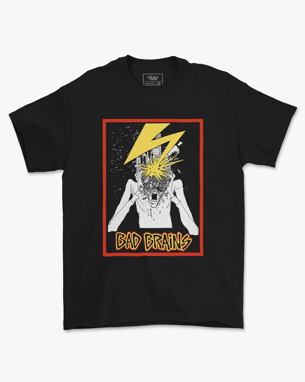 Camiseta Preta Bad Brains Banda Punk Rock Unissex