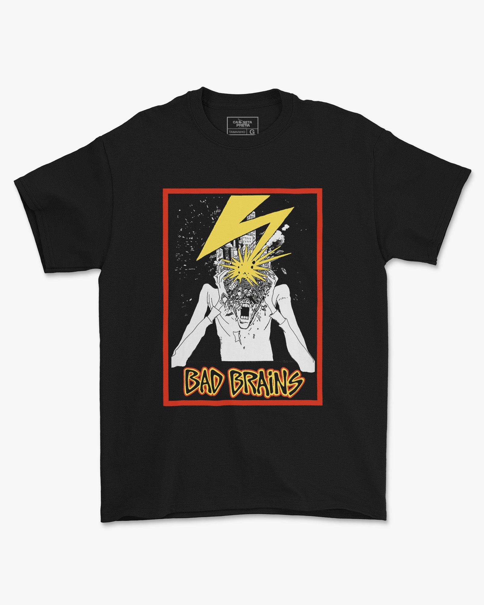 Camiseta Preta Bad Brains Banda Punk Rock Unissex