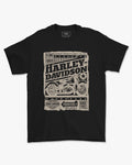 Camiseta Preta Moto Banner Motorcycles Estilo Biker