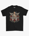 Camiseta Preta Aerosmith Hard Rock Skull & Roses