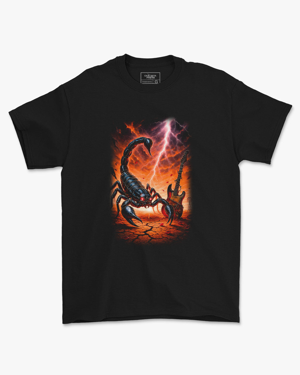Camiseta Preta Scorpions Escorpião Mutante