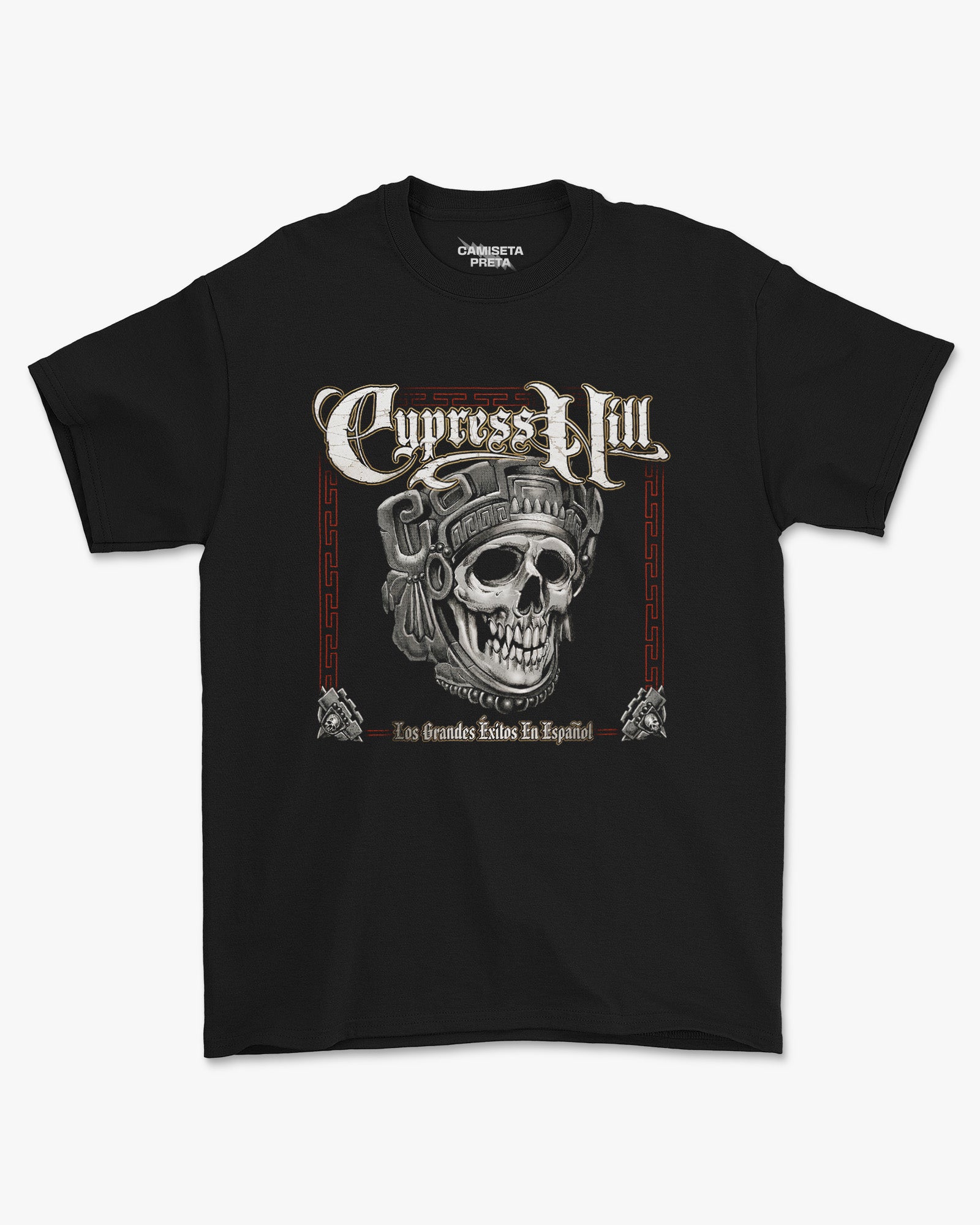 Camiseta Preta Cypress Hill Los Grandes Éxitos en Español