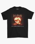 Camiseta Preta Def Leppard Explosão When Love and Hate Collide