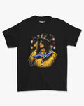 Camiseta Preta Slash Quando o Rock Entrou em Campo