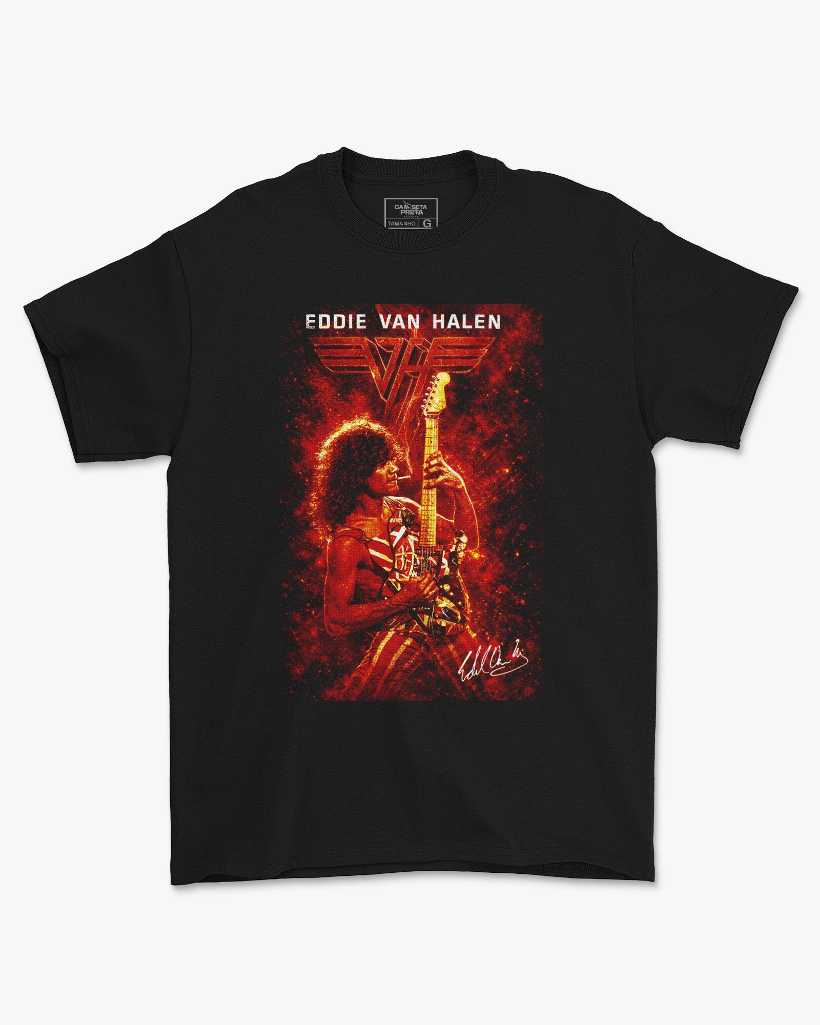 Camiseta Preta Eddie Van Halen Rock