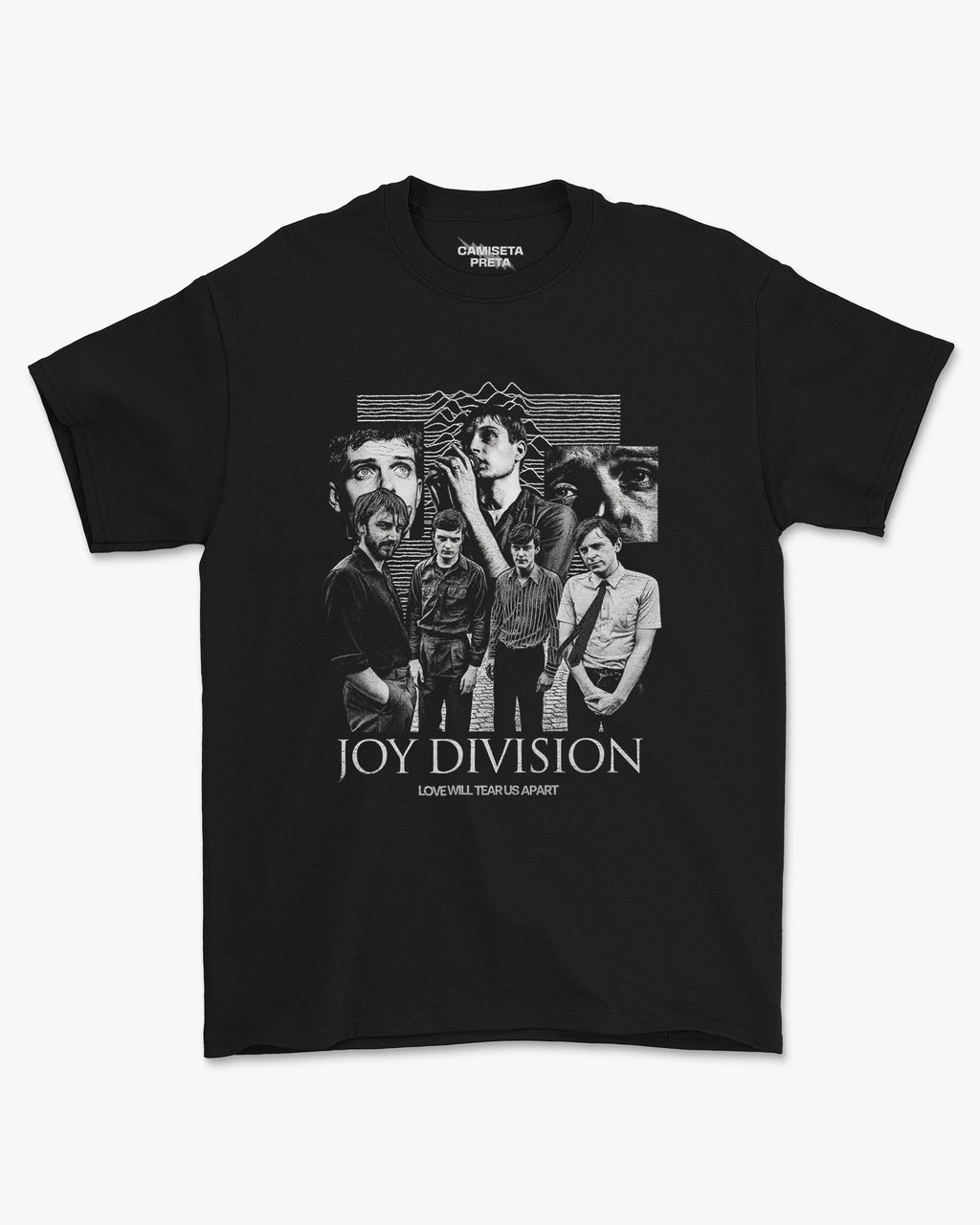 Camiseta Preta Indie Joy Division Transmission Signals