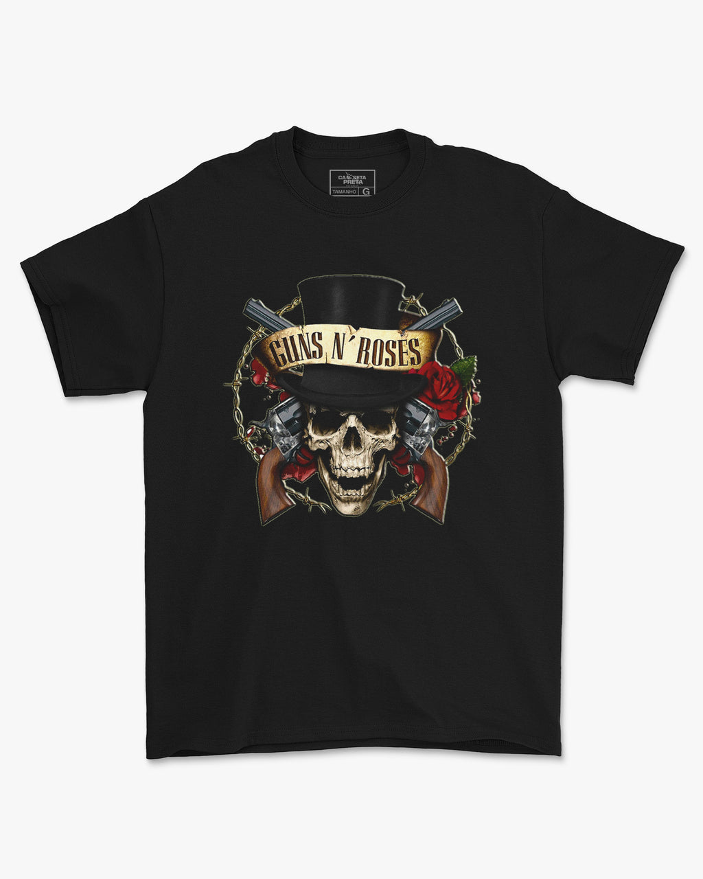 Camiseta Clássica Guns N’ Roses 3D