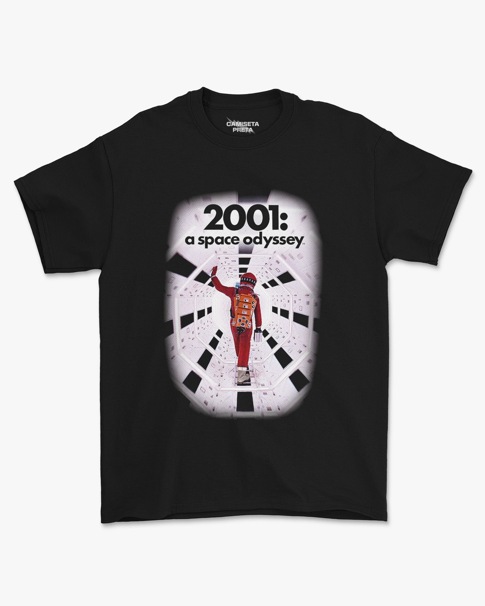 Camiseta Preta 2001: Uma Odisseia no Espaço Astronauta Discovery One