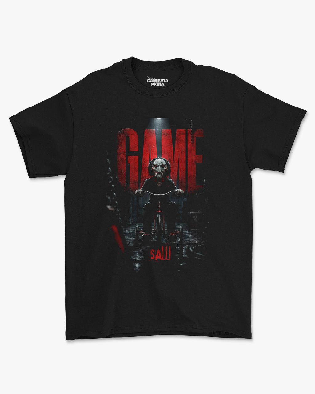 Camiseta Preta Saw Let the Game Begin