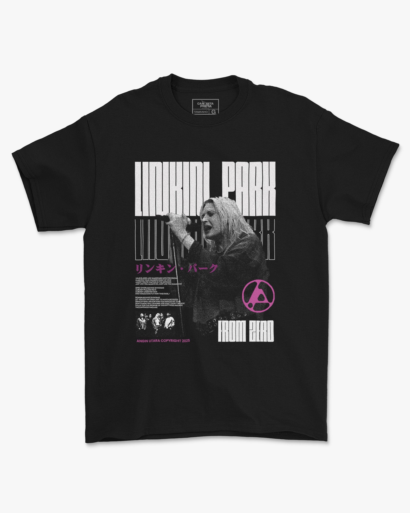 Camiseta Preta Linkin Park From Zero