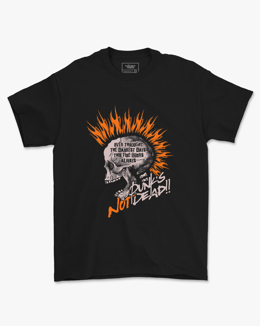 Camiseta Punk Moicano Skull