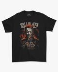 Camiseta Preta Halloween Cemitério Vilões Slasher Unissex