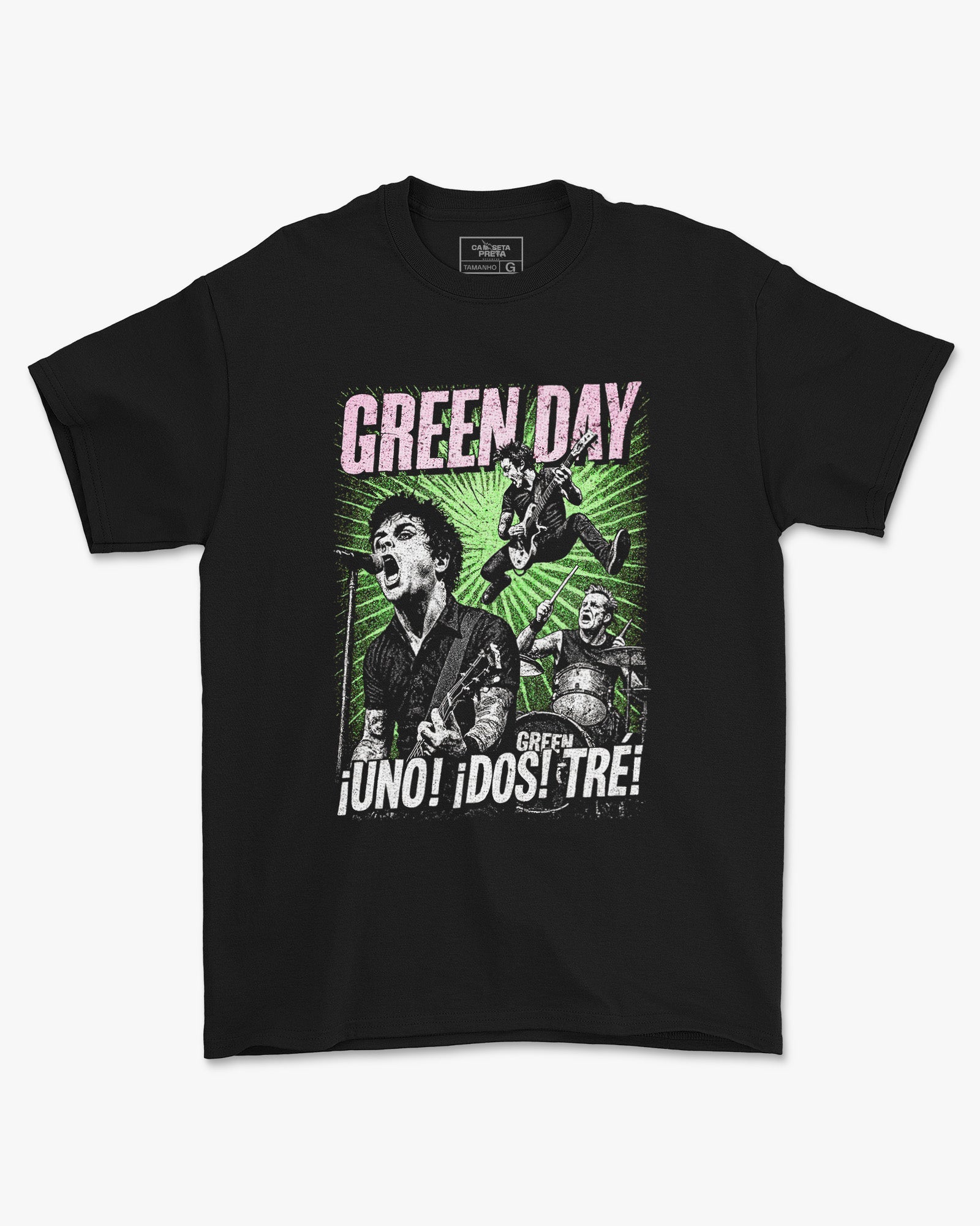 Camiseta Green Day Uno Dos Tré Punk Rock
