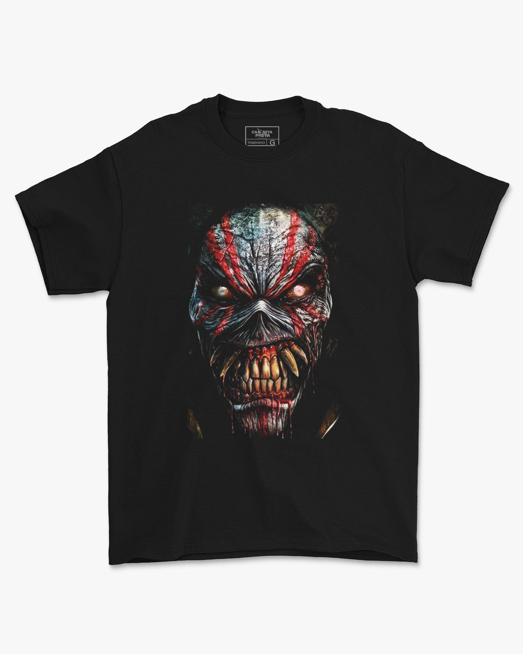 Camiseta Rock Iron Maiden Eddie Face Estampa