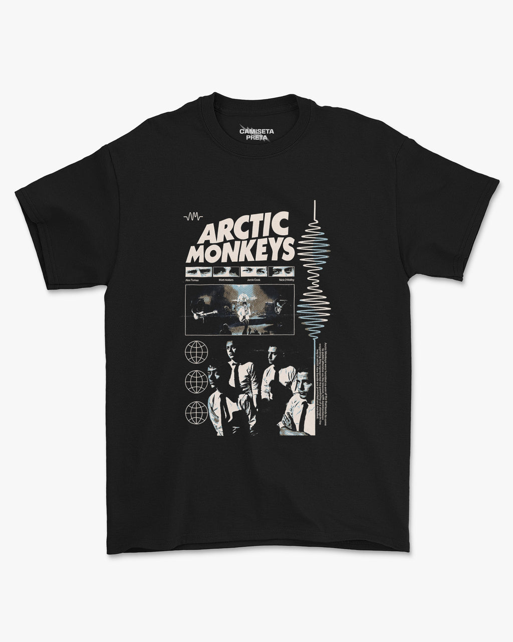 Camiseta Arctic Monkeys AM Vintage Indie Rock Unissex