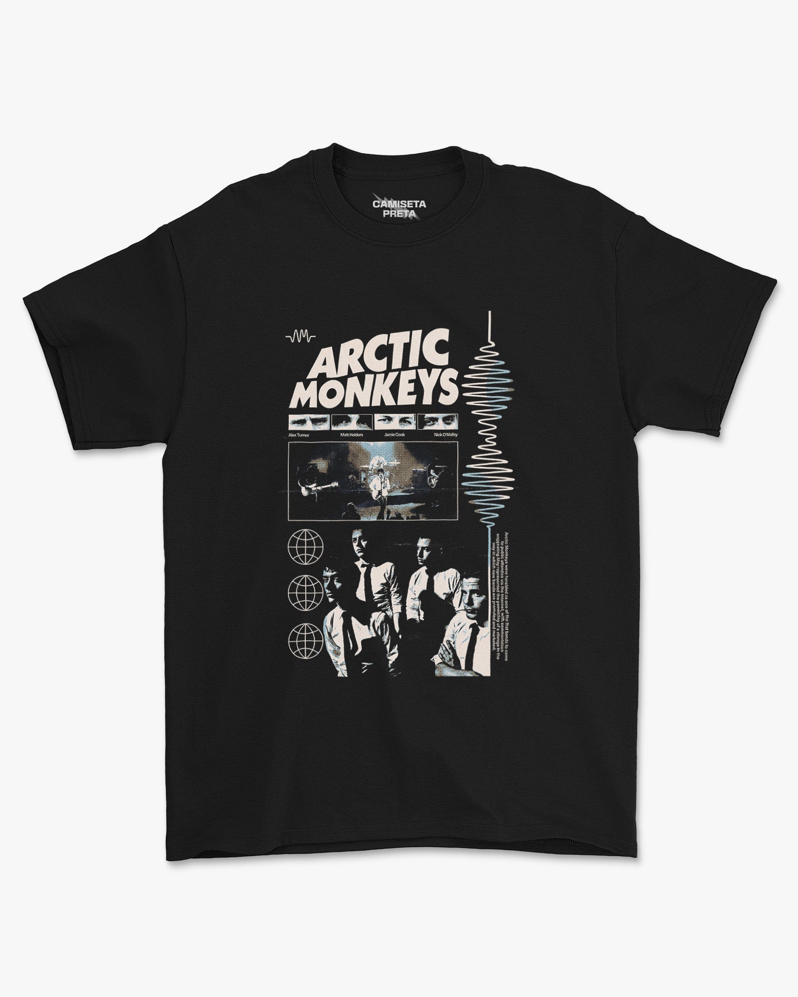 Camiseta Arctic Monkeys AM Vintage Indie Rock Unissex