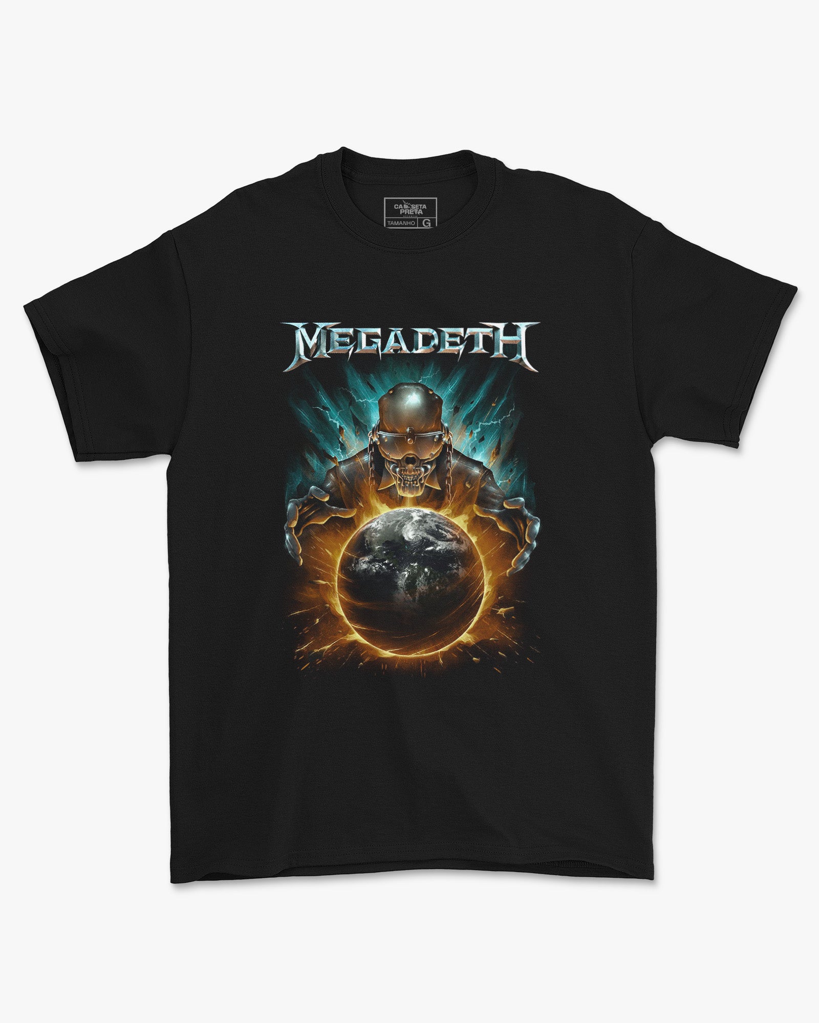 Camiseta Preta Megadeth Metal