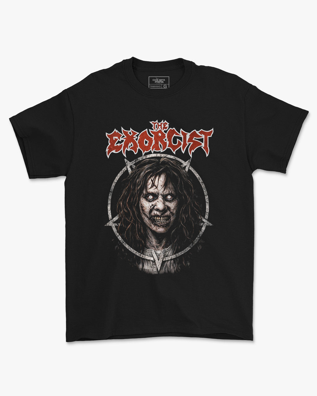 Camiseta Preta The Exorcist Filme de Terror Clássico
