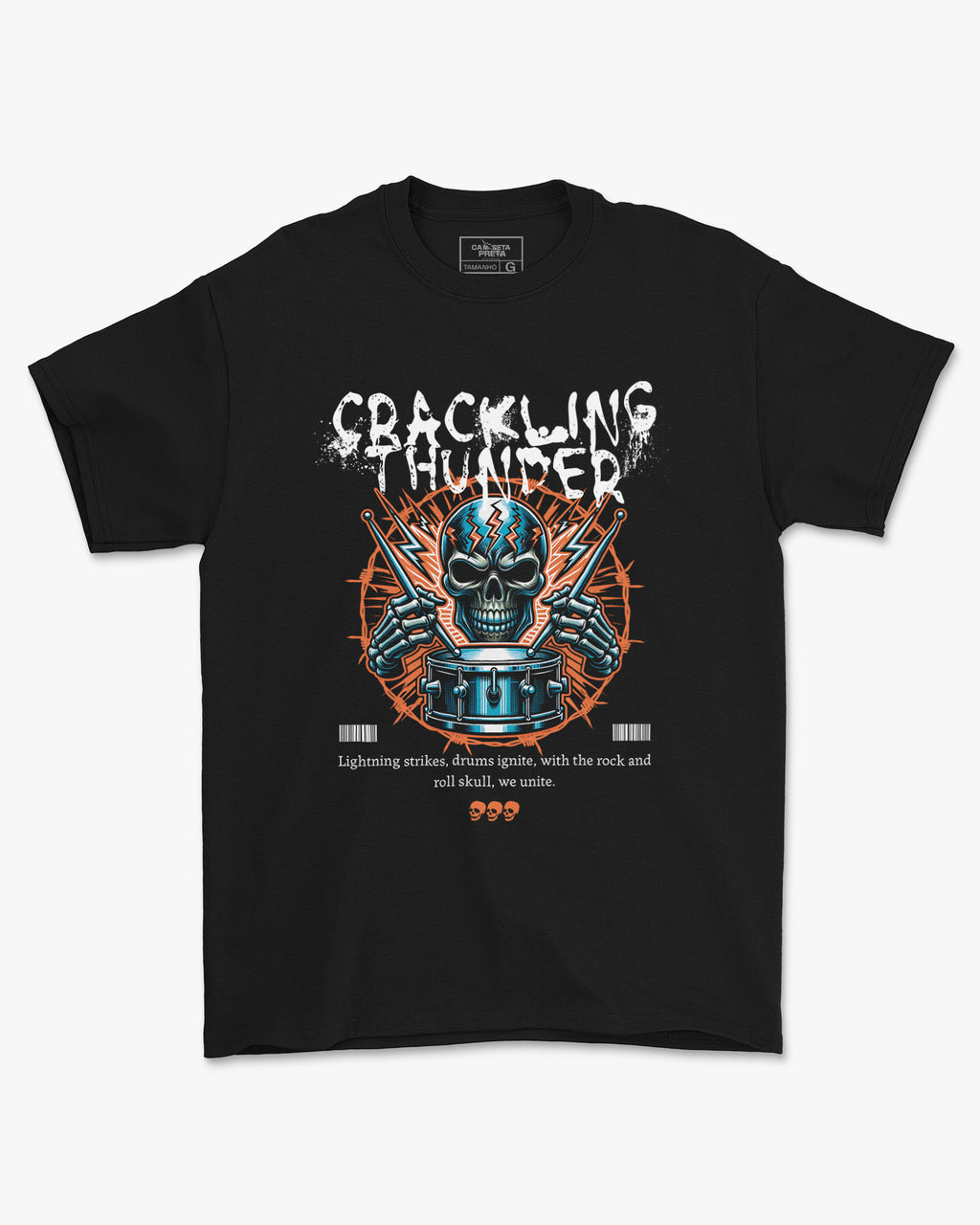 Camiseta Crackling Thunder Drum Power Beat