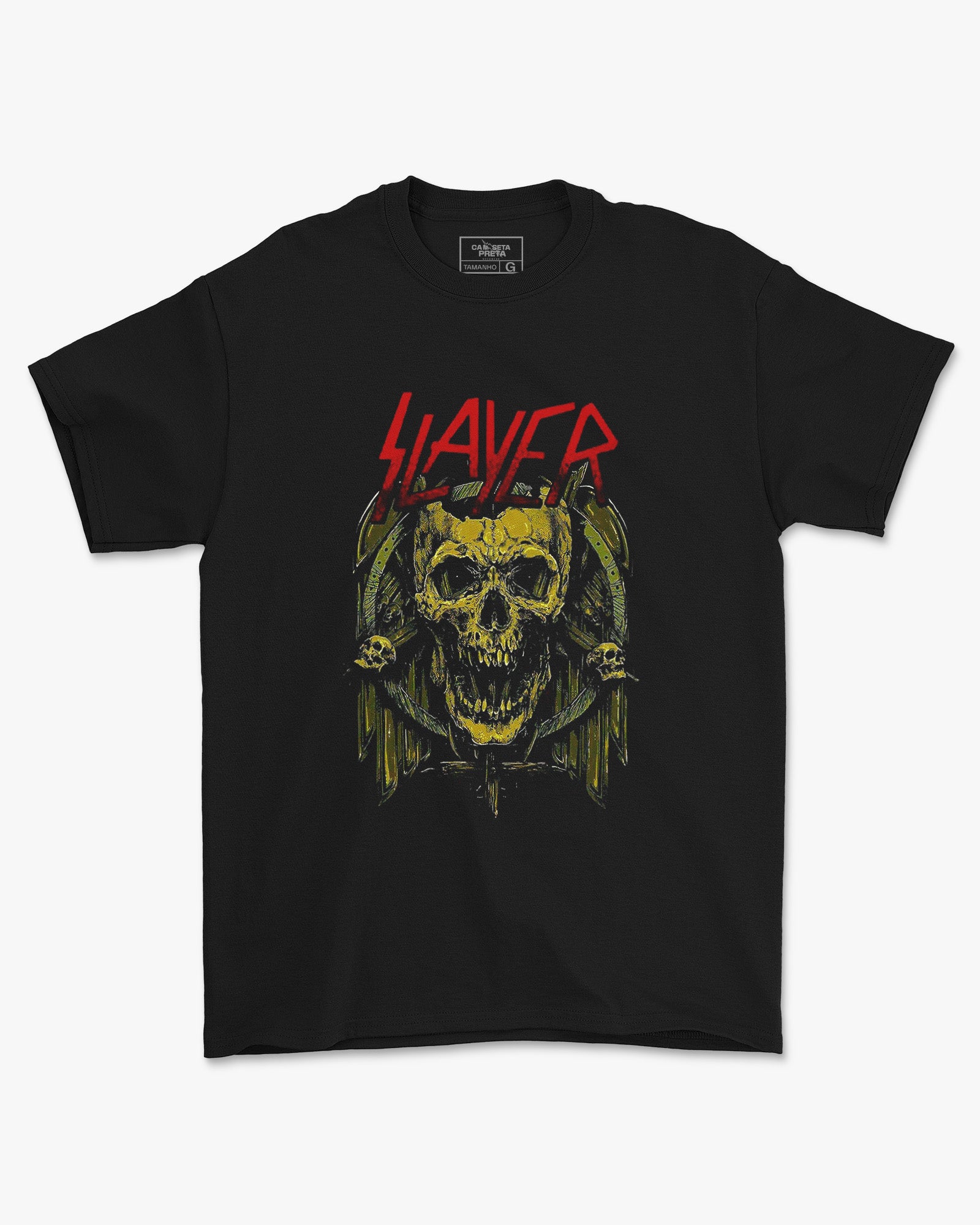 Camiseta Clássica Slayer Yellow Skull