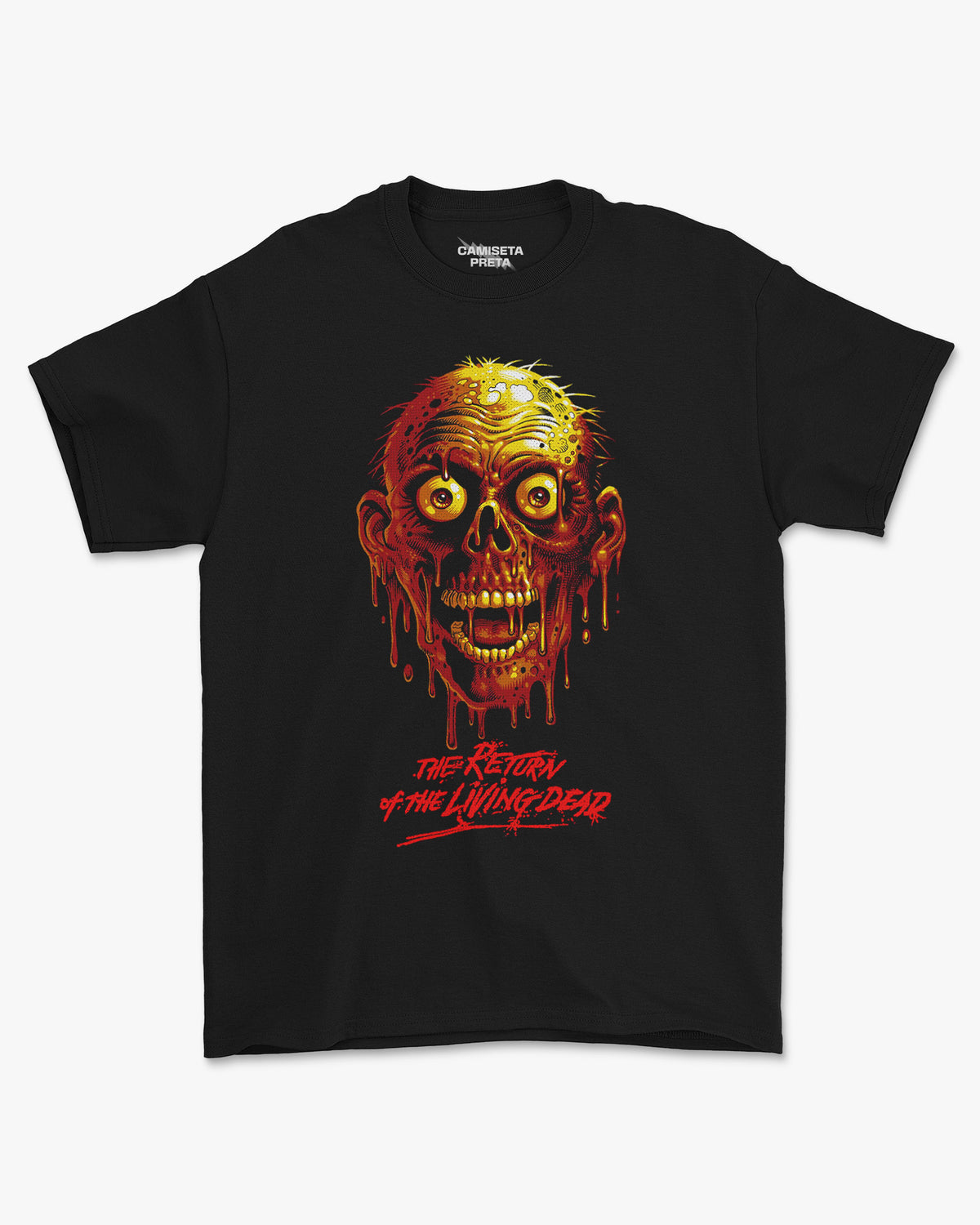 Camiseta Preta The Return of the Living Dead Melting Zombie