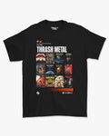 Camiseta Preta Subgêneros do Rock Trash Metal