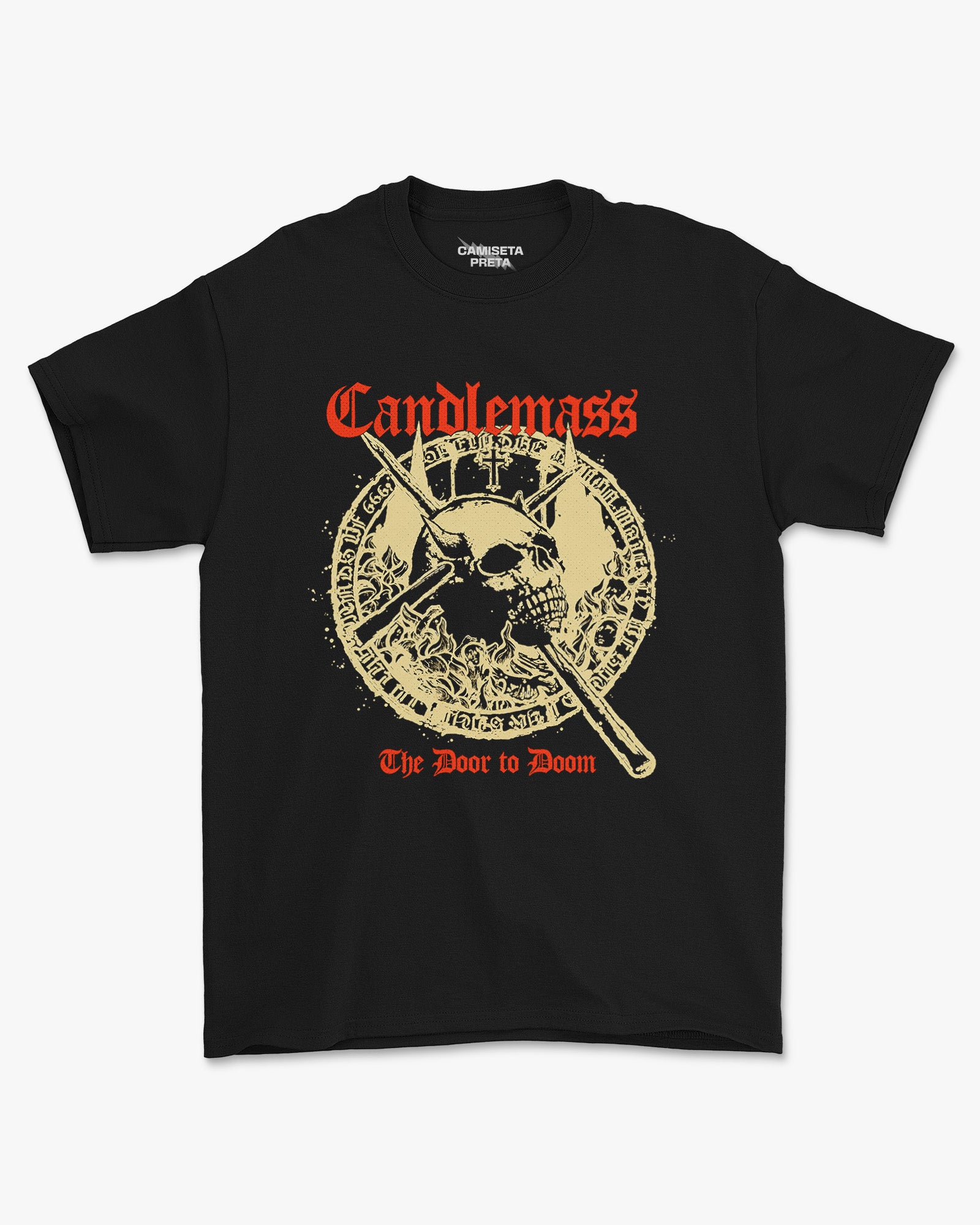 Camiseta Preta Candlemass The Door to Doom