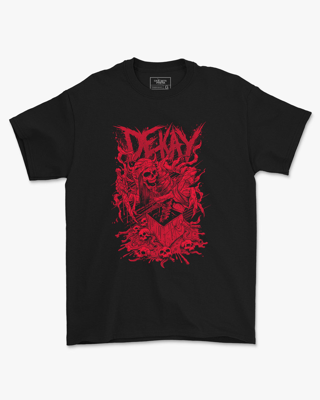 Camiseta Clássica Dekay Skull Red