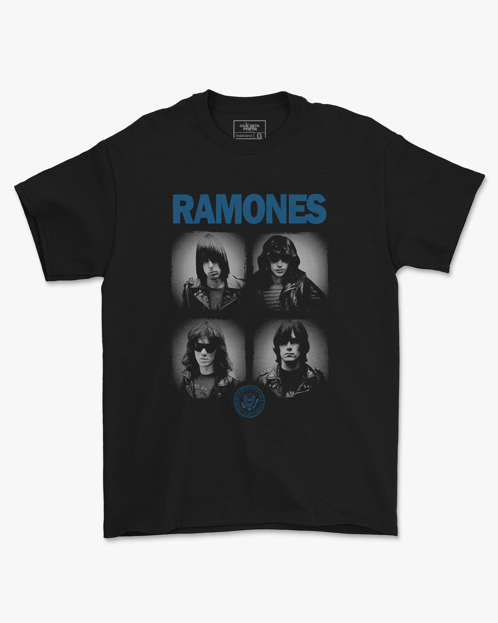 Camiseta Clássica Ramones Membros Photo