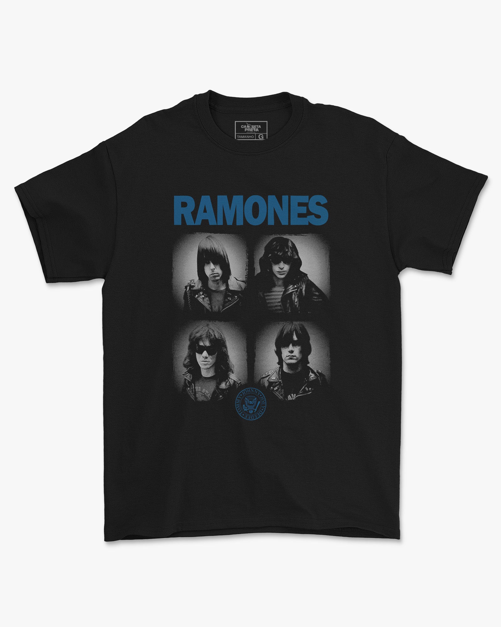 Camiseta Clássica Ramones Membros Photo