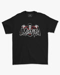Camiseta Preta Misfits Caveira com Morcego