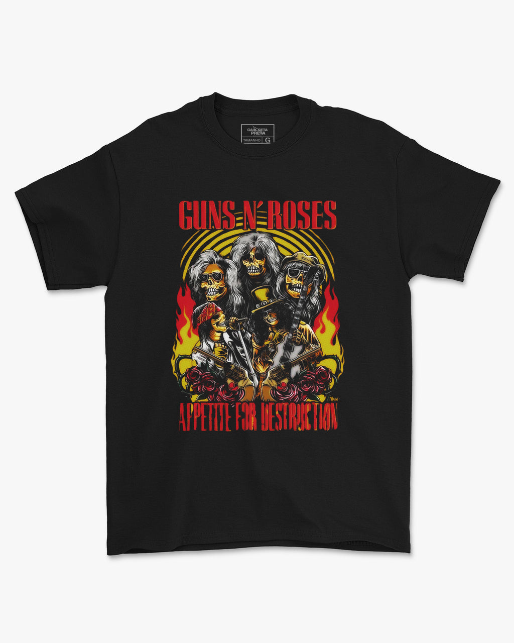 Camiseta Rock Guns N’ Roses Appetite for Destruction Estampa