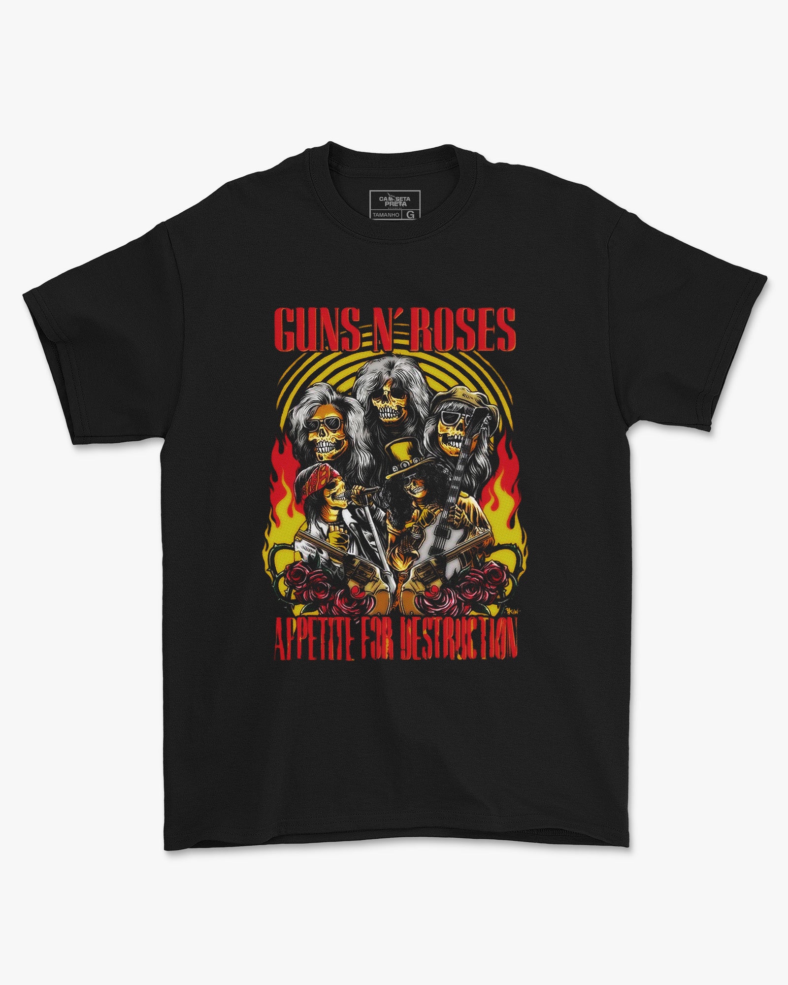 Camiseta Rock Guns N’ Roses Appetite for Destruction Estampa
