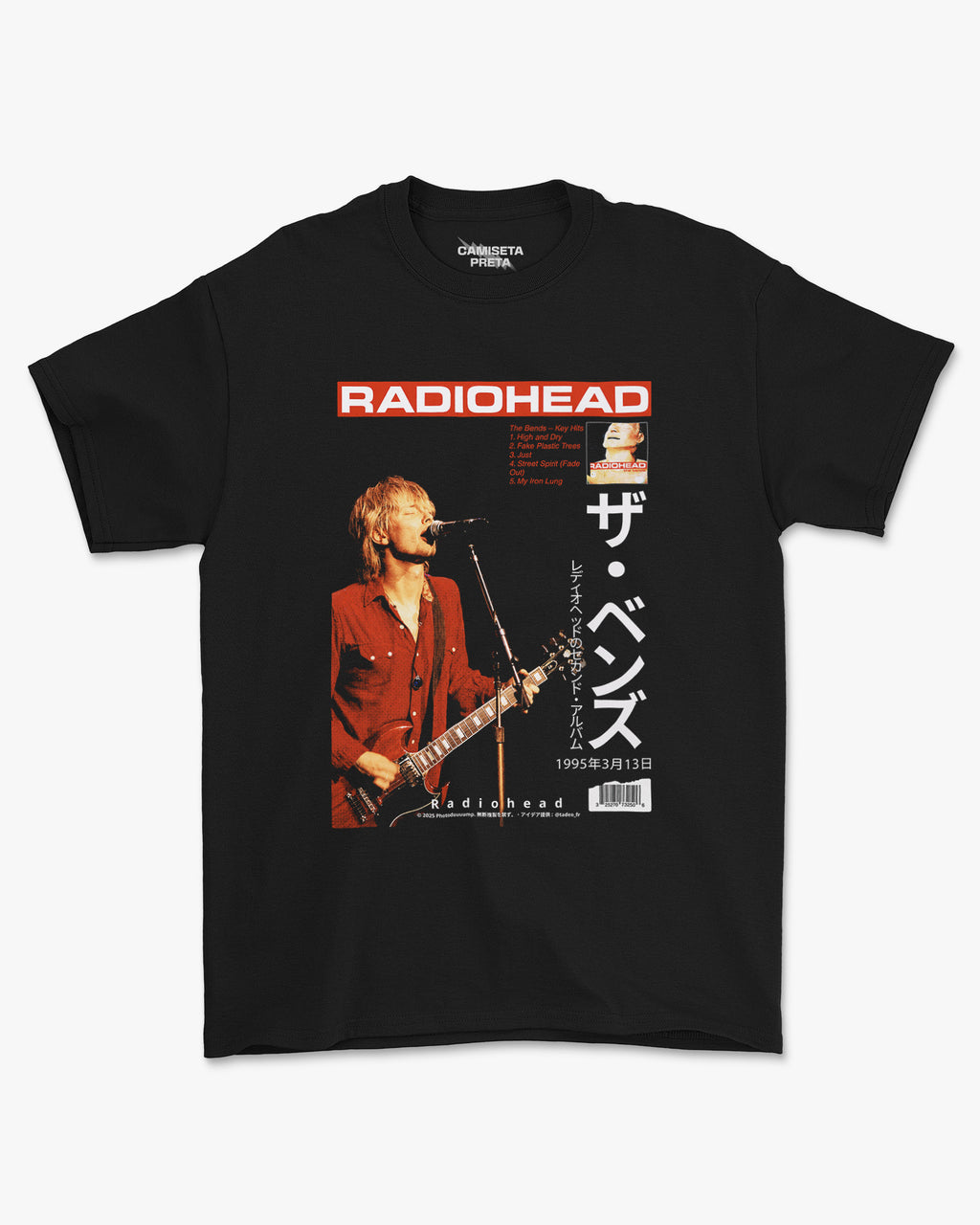 Camiseta Preta Radiohead The Bends Live
