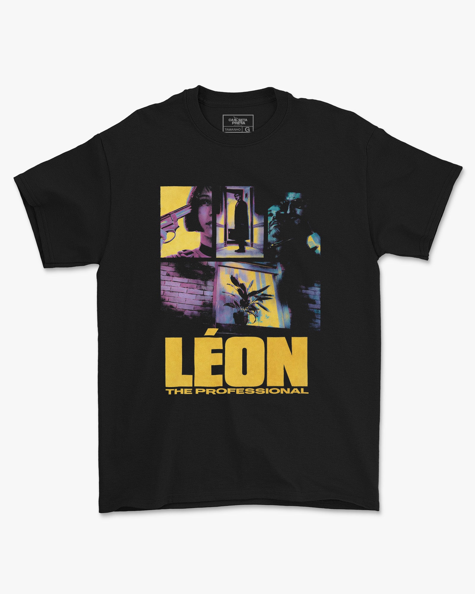 Camisa Preta Leon The Professional Estampa Filme Cult Clássico