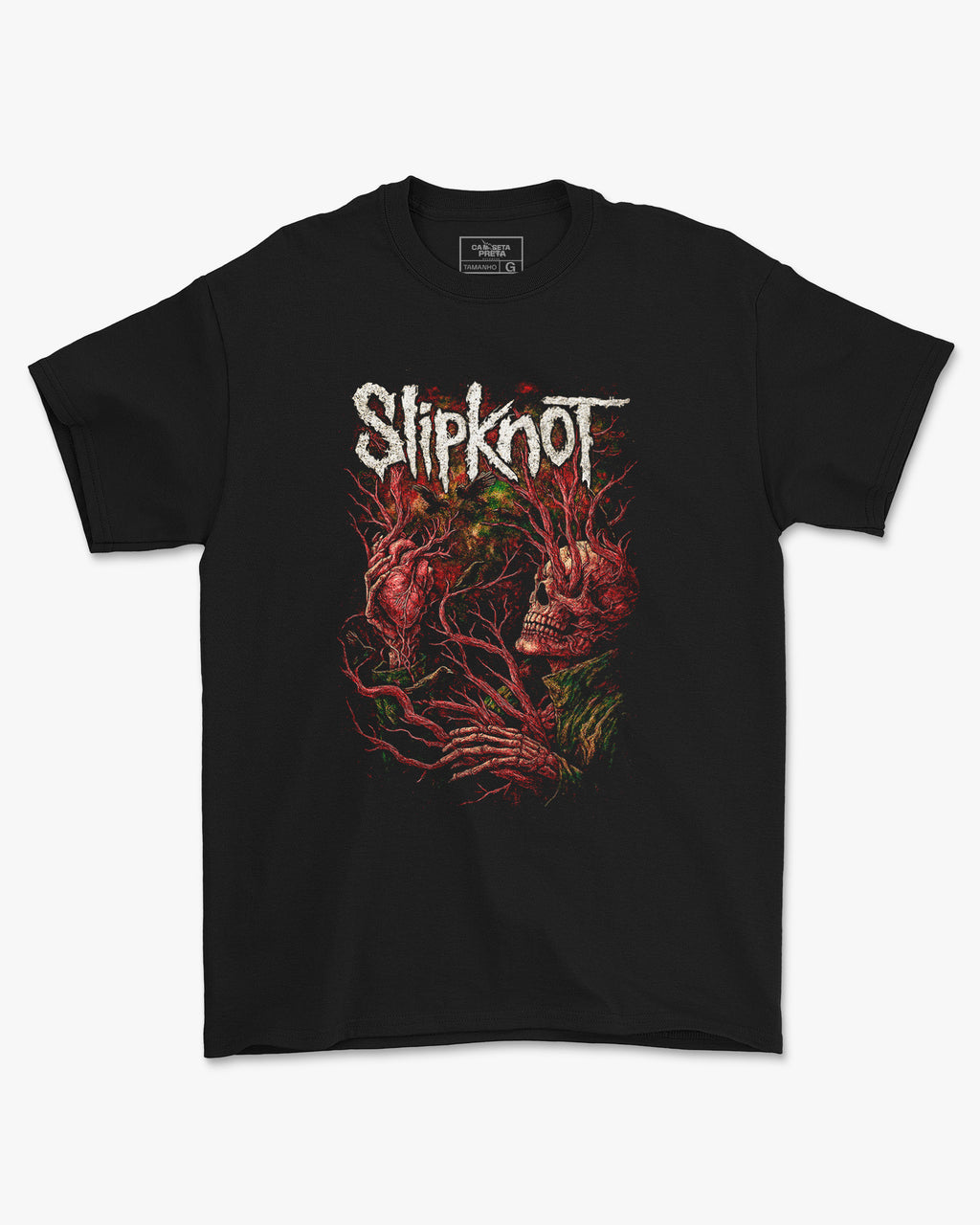 Camiseta Alternativa Slipknot Skull Raiz