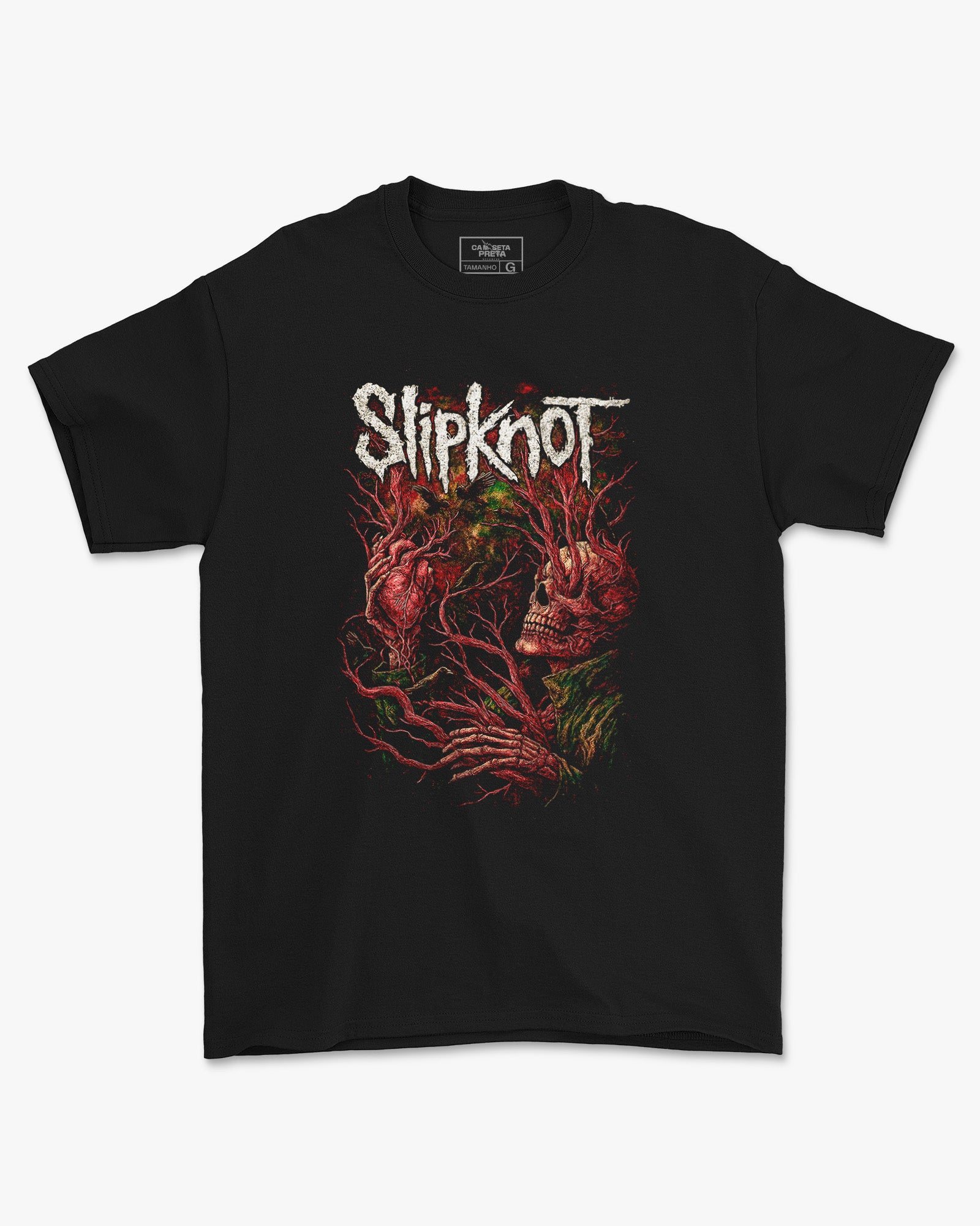 Camiseta Alternativa Slipknot Skull Raiz