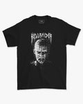Camiseta Preta Hellraiser Rosto Preto e Branco Unissex