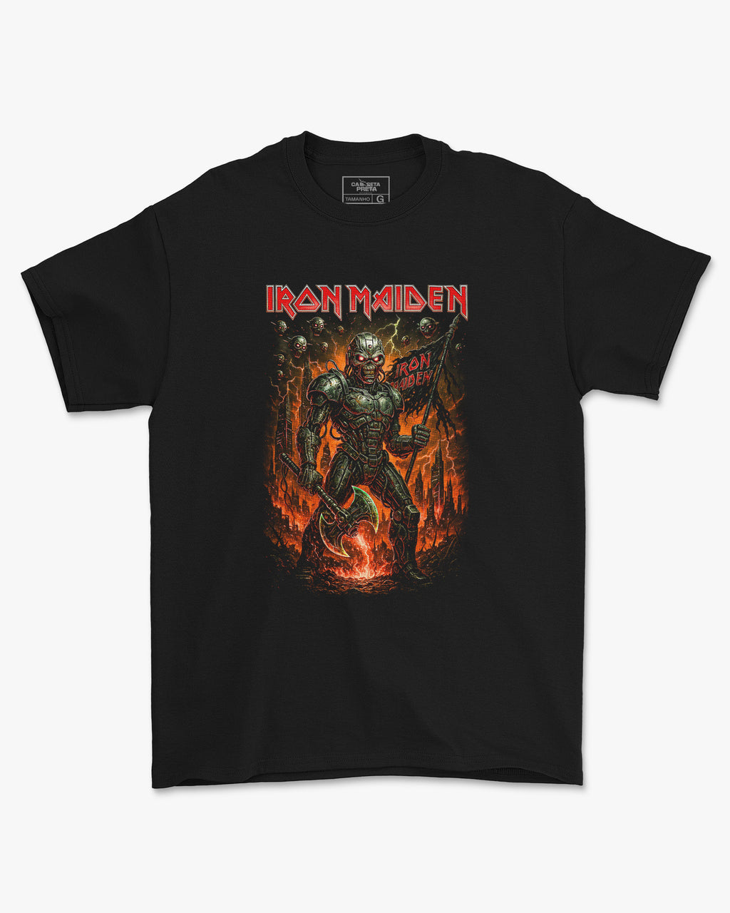 Camiseta Preta Iron Maiden Future War