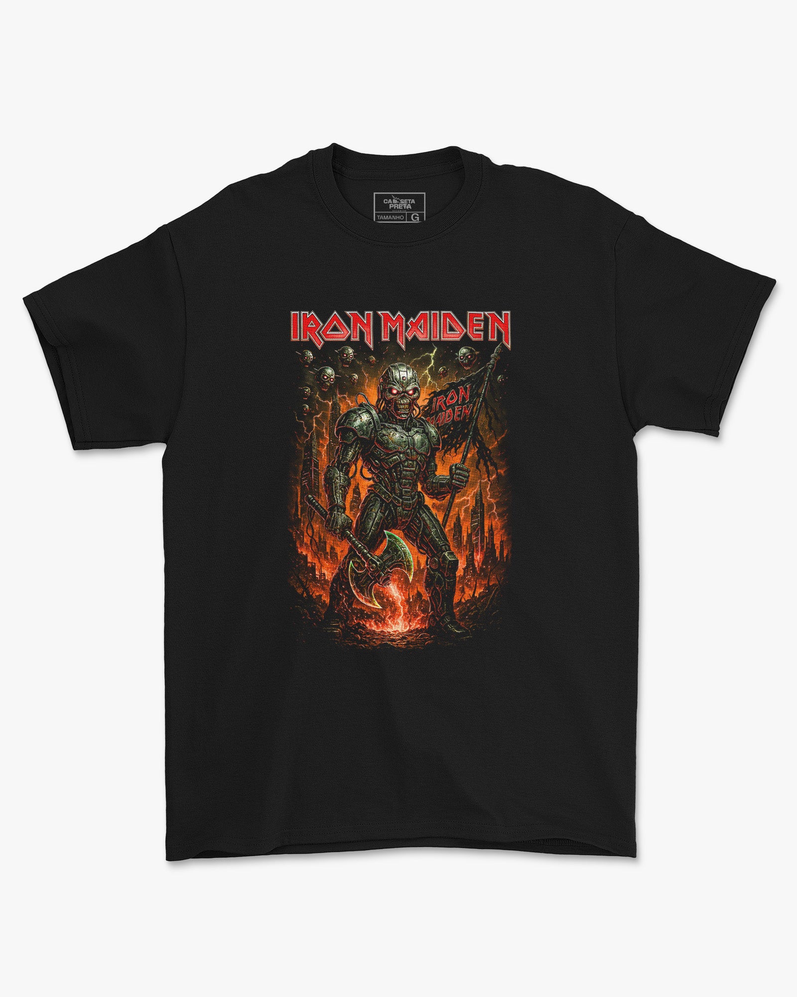 Camiseta Preta Iron Maiden Future War
