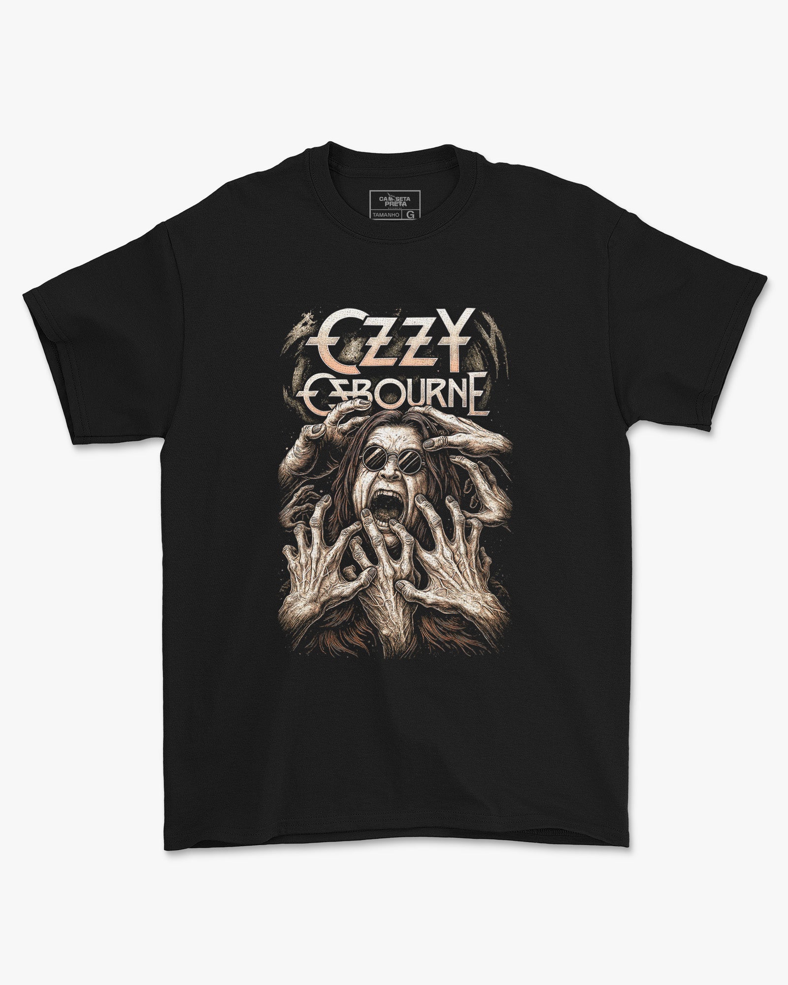 Camiseta Rock Ozzy Osbourne Hands Estampa