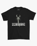 Camiseta Scorpions Clássica Estampa Branca