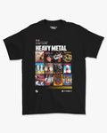 Camiseta Preta Subgêneros do Rock Heavy Metal