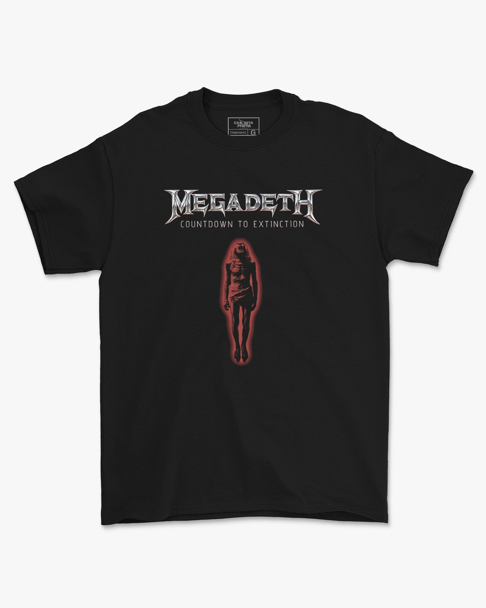 Camiseta Megadeth Countdown to Extinction Preta Estampada