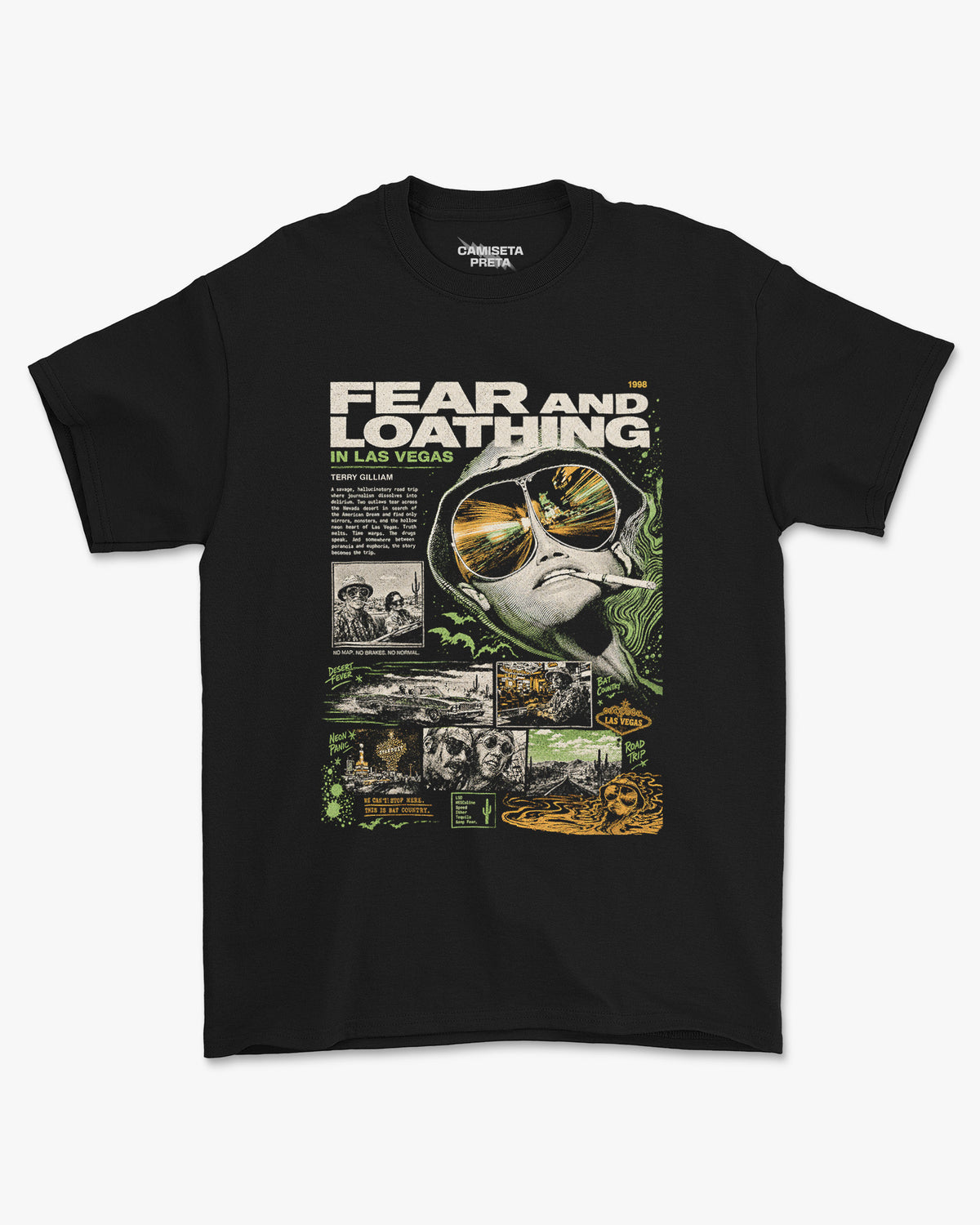 Camiseta Preta Fear and Loathing in Las Vegas 1998